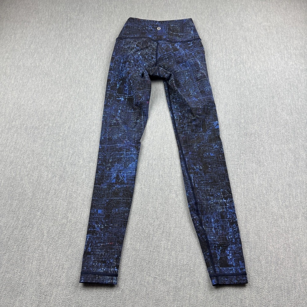 Lululemon Leggings Women 4 Blue Wunder Under Hi-Rise Tight 28" Gym Yoga Pants - Picture 12 of 13